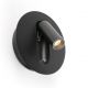 Aplice, corpuri de iluminat pentru pereti - Aplica cu reader LED directionabil stil minimalist TIMIT USB C negru