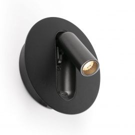 Aplice, corpuri de iluminat pentru pereti - Aplica cu reader LED directionabil stil minimalist TIMIT USB C negru