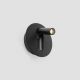 Aplice, corpuri de iluminat pentru pereti - Aplica cu reader LED directionabil stil minimalist TIMIT USB C negru