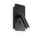 Aplice, corpuri de iluminat pentru pereti - Aplica cu reader LED directionabil stil minimalist SUAU USB C negru