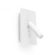 Aplice, corpuri de iluminat pentru pereti - Aplica cu reader LED directionabil stil minimalist SUAU USB C alb