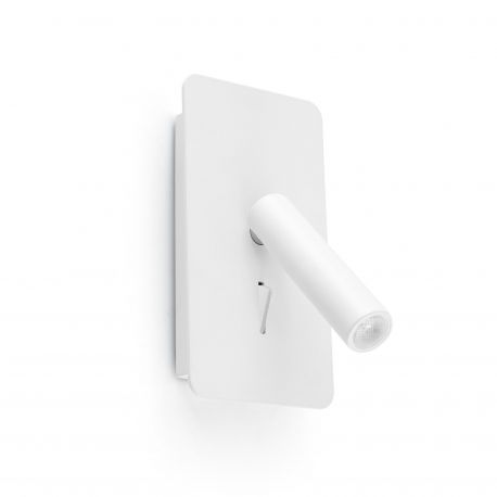 Aplice, corpuri de iluminat pentru pereti - Aplica cu reader LED directionabil stil minimalist SUAU USB C alb
