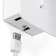 Aplice, corpuri de iluminat pentru pereti - Aplica cu reader LED directionabil stil minimalist SUAU USB C alb