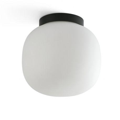 Iluminat pentru baie - Plafoniera baie stil minimalist AMELIA negru, alb