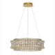 Candelabre, Lustre - Lustra suspendata LED auriu, cristale sticla CELYSIA 60cm