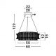 Candelabre, Lustre - Lustra suspendata LED auriu, cristale sticla CELYSIA 60cm