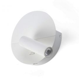Aplice, corpuri de iluminat pentru pereti - Aplica cu reader LED directionabil stil minimalist DUAS USB C alb