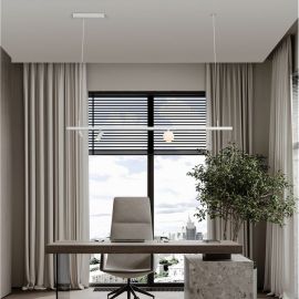 Spoturi, Proiectoare pe sina - Sina magnetica suspendata tip lustra MADOC alb