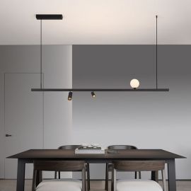 Spoturi, Proiectoare pe sina - Sina magnetica suspendata tip lustra MADOC negru