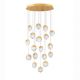 Pendule, Lustre suspendate - Lustra cu 18 pendule LED ALICIA auriu
