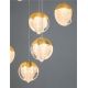 Pendule, Lustre suspendate - Lustra cu 18 pendule LED ALICIA auriu