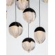Pendule, Lustre suspendate - Lustra cu 18 pendule LED ALICIA negru