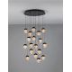Pendule, Lustre suspendate - Lustra cu 18 pendule LED ALICIA negru