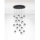 Pendule, Lustre suspendate - Lustra cu 18 pendule LED ALICIA negru