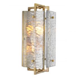 Aplica de perete LUX sticla, alama vintage Solara