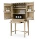 Dulapuri - Dulap de Bar Design LUX, Lemn, Rattan, Borchard stejar albit