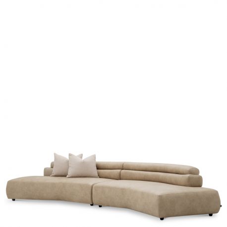 Canapele - Canapea curbata design LUX Marvella, Valente beige