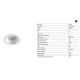 Iluminat pentru baie - Spot LED baie incastrabil tavan IP54 DOP 8W 3000K alb