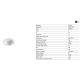 Iluminat pentru baie - Spot LED baie incastrabil tavan IP54 DOP 15W 2700K alb