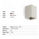 Aplice, corpuri de iluminat pentru pereti - Aplica perete aluminiu maro teracota, 1xGU10, LUNE square
