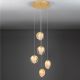 Pendule, Lustre suspendate - Lustra cu 5 pendule LED ALICIA auriu