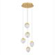Lustra cu 5 pendule LED ALICIA auriu
