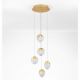 Pendule, Lustre suspendate - Lustra cu 5 pendule LED ALICIA auriu
