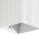 Aplice, corpuri de iluminat pentru pereti - Aplica perete aluminiu striat alb, 1xGU10, LUNE square