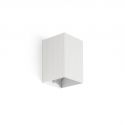 Aplica perete aluminiu striat alb, 1xGU10, LUNE square