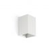 Aplice, corpuri de iluminat pentru pereti - Aplica perete aluminiu striat alb, 1xGU10, LUNE square