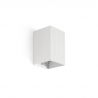 Aplica perete aluminiu striat alb, 1xGU10, LUNE square