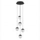 Pendule, Lustre suspendate - Lustra cu 5 pendule LED ALICIA negru