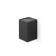 Aplice, corpuri de iluminat pentru pereti - Aplica perete aluminiu striat negru, 1xGU10, LUNE square
