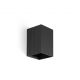 Aplice, corpuri de iluminat pentru pereti - Aplica perete aluminiu striat negru, 1xGU10, LUNE square