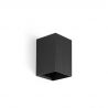 Aplica perete aluminiu striat negru, 1xGU10, LUNE square