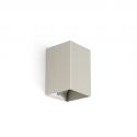 Aplica perete aluminiu striat gri, 1xGU10, LUNE square