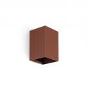 Aplica perete aluminiu striat maro teracota, 1xGU10, LUNE square