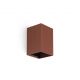 Aplice, corpuri de iluminat pentru pereti - Aplica perete aluminiu striat maro teracota, 1xGU10, LUNE square