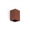 Aplica perete aluminiu striat maro teracota, 1xGU10, LUNE square