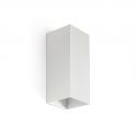 Aplica perete aluminiu striat alb, 2xGU10, LUNE square