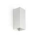 Aplica perete aluminiu striat alb, 2xGU10, LUNE square