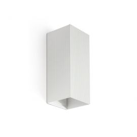 Aplica perete aluminiu striat alb, 2xGU10, LUNE square