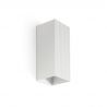 Aplica perete aluminiu striat alb, 2xGU10, LUNE square