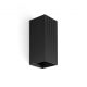 Aplica perete aluminiu striat negru, 2xGU10, LUNE square