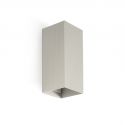 Aplica perete aluminiu striat gri, 2xGU10, LUNE square
