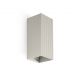 Aplica perete aluminiu striat gri, 2xGU10, LUNE square