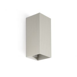 Aplica perete aluminiu striat gri, 2xGU10, LUNE square