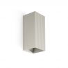 Aplica perete aluminiu striat gri, 2xGU10, LUNE square