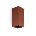 Aplica perete aluminiu striat terracotta, 2xGU10, LUNE square