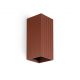 Aplice, corpuri de iluminat pentru pereti - Aplica perete aluminiu striat terracotta, 2xGU10, LUNE square